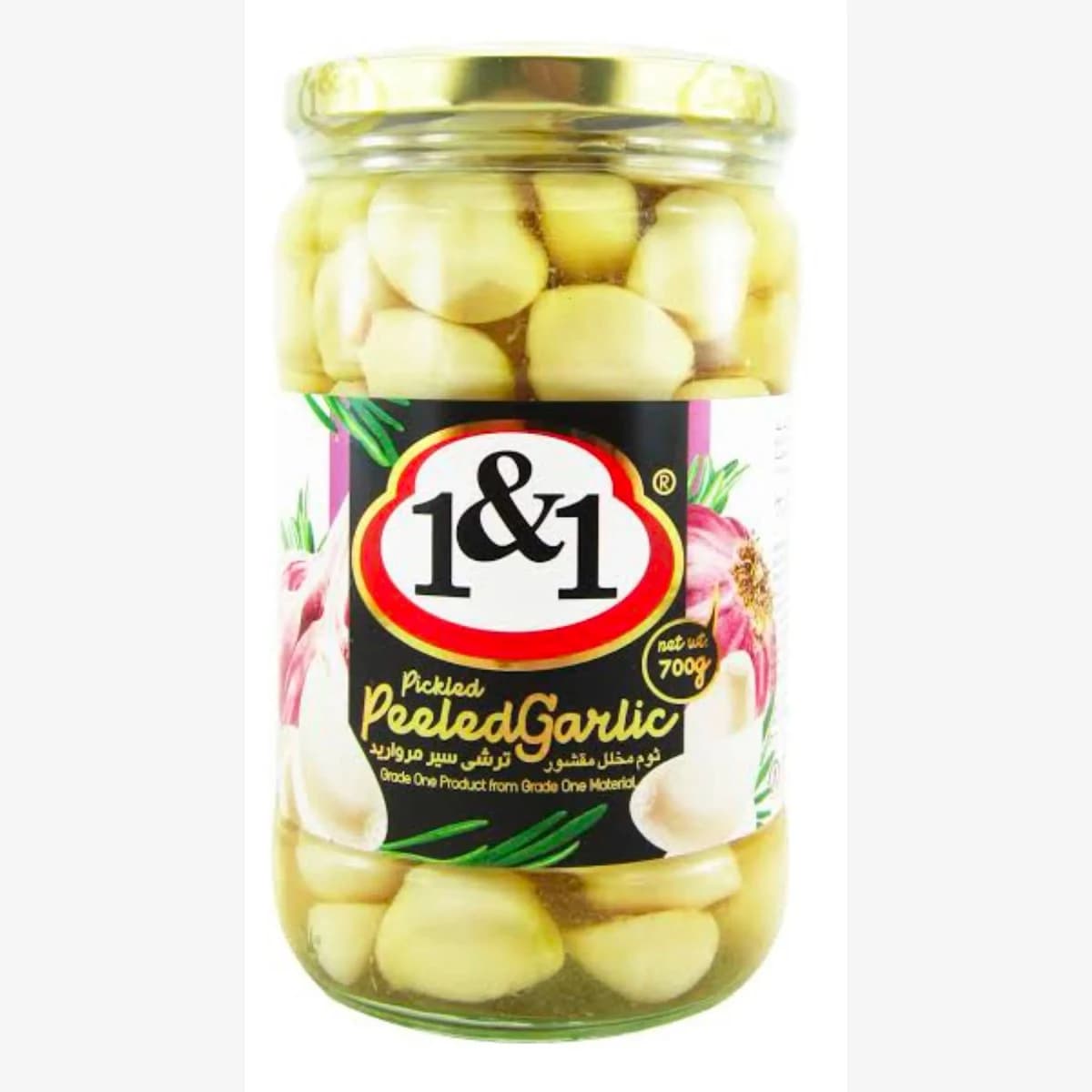 1&1 Pickled White Garlic